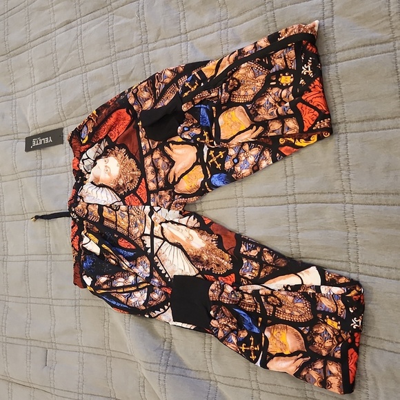 Yelete Women's Multicolor Patterned Leggings Size L! New With Tags! - Picture 6 of 9